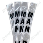 Reflective Streamers / Droppers - Fluorescent Silver Man Door Mining Area Safety PVC Reflective Streamers Tags
